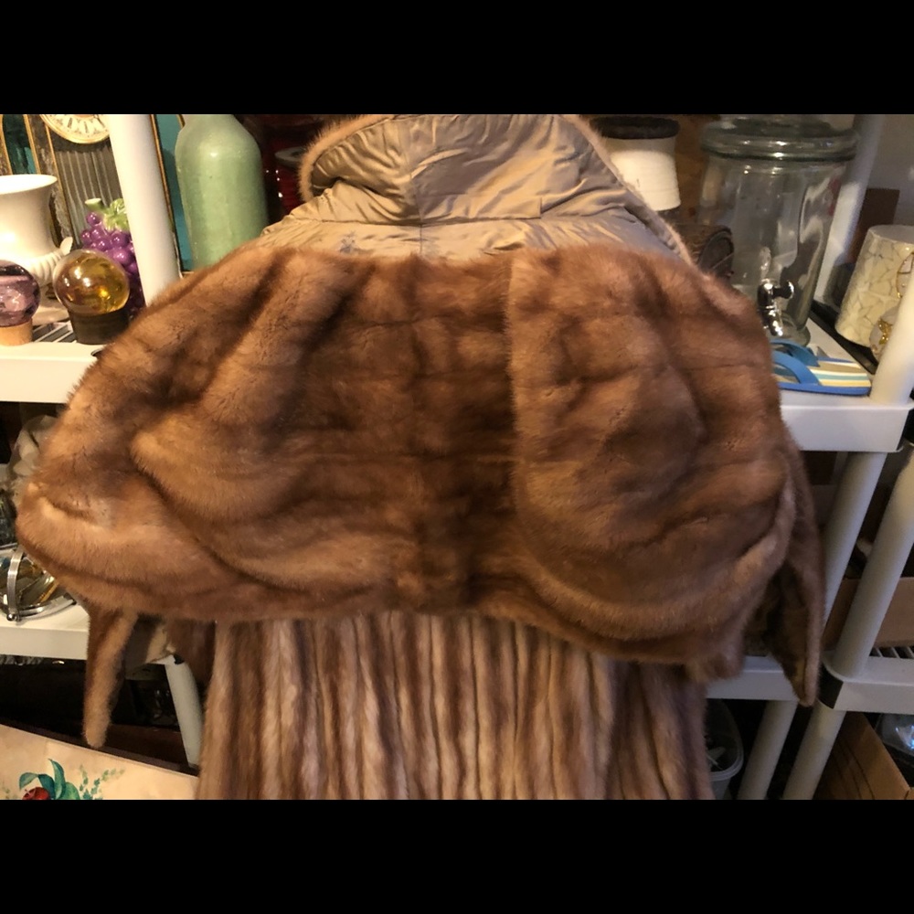 Real Stone Marten Fur Coat with Hood